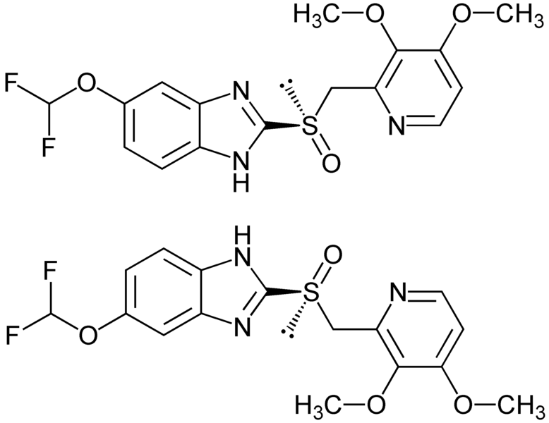 File:Pantoprazole Enantiomers Strutural Formulae.png