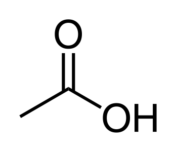 Acetic-acid (CH₃COOH), found in vinegar.