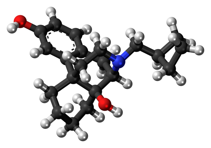 File:Butorphanol molecule ball.png
