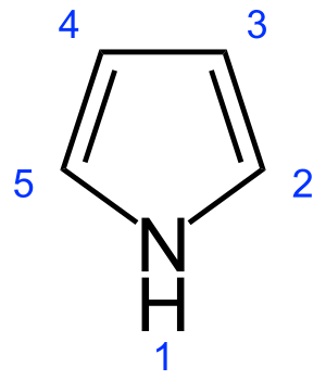 File:Pyrrole-2D-numbered.svg