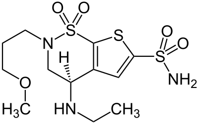 File:Brinzolamide Structural Formula V1.svg
