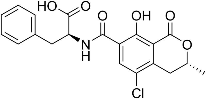 File:Ochratoxin A structure.png