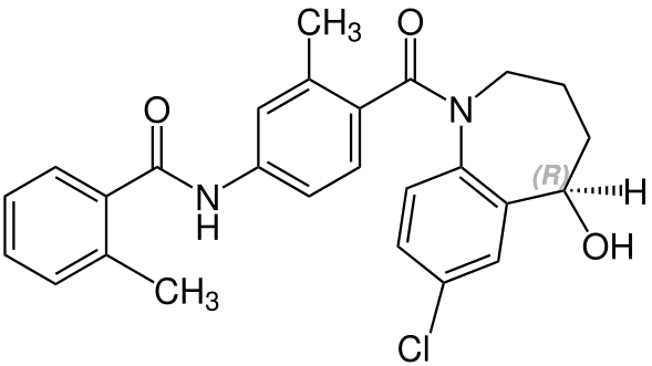 File:(R)-Tolvaptan Structural Formula V1.svg