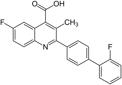 File:Brequinar Structural Formula V1.svg