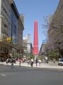 Condom on Obelisk, Buenos Aires for World AIDS Day