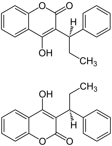 File:()-Phenprocoumon Enantiomers V.1.svg