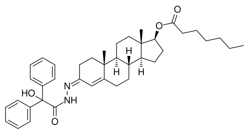 File:Testosterone enanthate benziloylhydrazone.svg