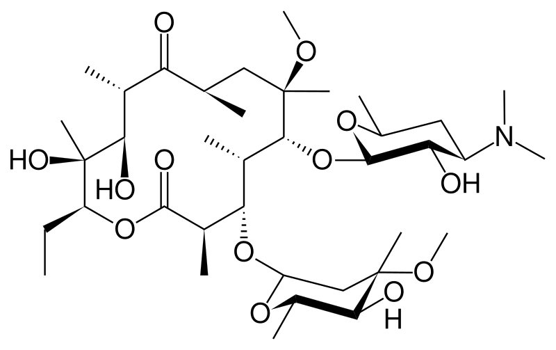 File:Clarithromycin skeletal.svg