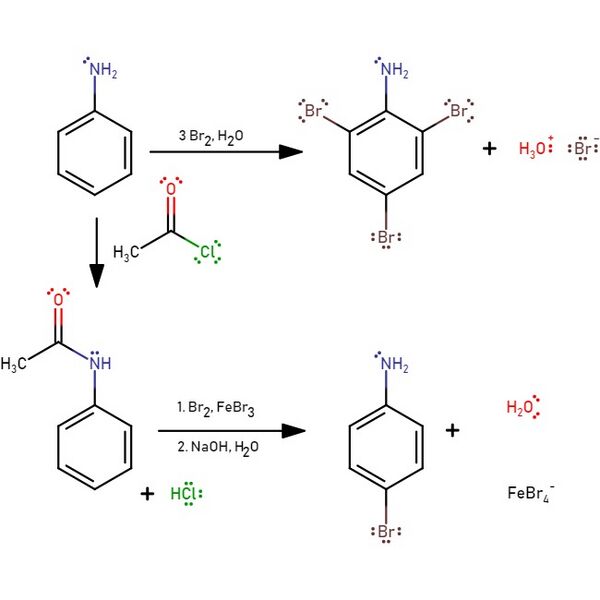 File:Aniline reaction with bromine .jpg