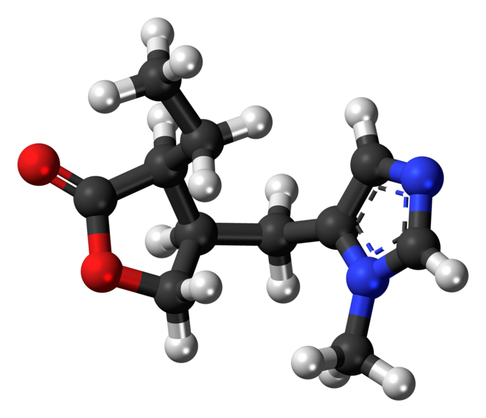 File:Pilocarpine molecule ball.png