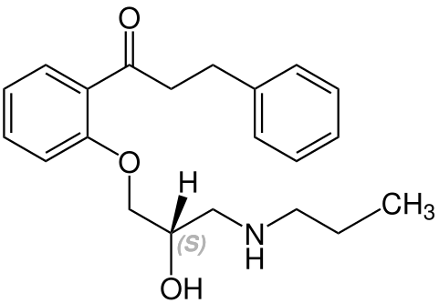 File:(S)-Propafenon Structural Formula V1.svg