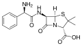 Chemical structure of Ampicillin