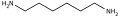 1,6-diaminohexane 2D skeletal