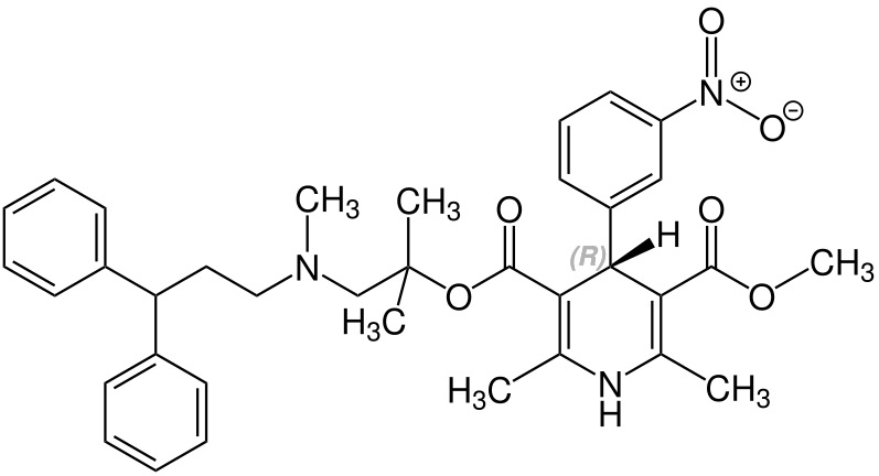 File:(R)-Lercanidipin Structural Formula V1.svg
