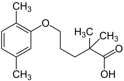 File:Gemfibrozil Structural Formula V.2.svg