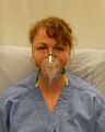 Simple face mask used for oxygen therapy