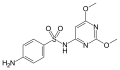 Chemical structure of Sulfadimethoxine