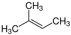 File:Structural formula of 2-methyl-2-butene.svg