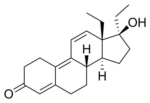 File:Tetrahydrogestrinone Structural Formula V1.svg